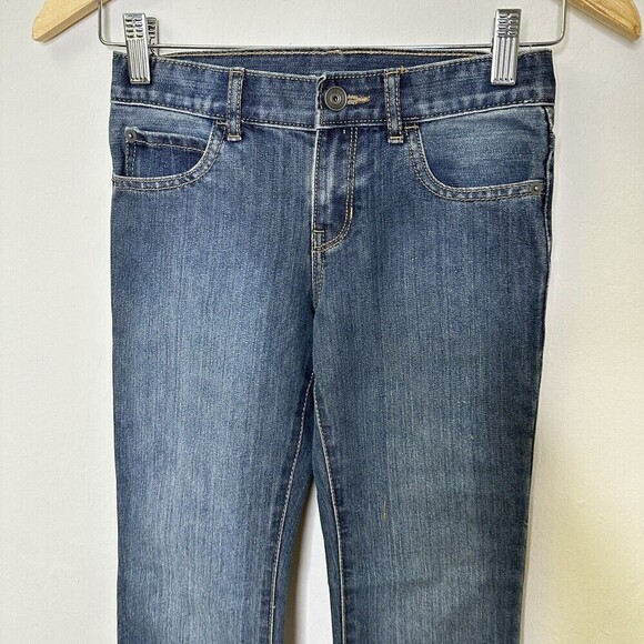 The Childrens Place Girls Bootcut Stretch Jeans Size 7 Medium Blue - Picture 5 of 7